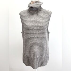 MODERN SOUL Gray ribbed sleeveless turtleneck sweater size XL